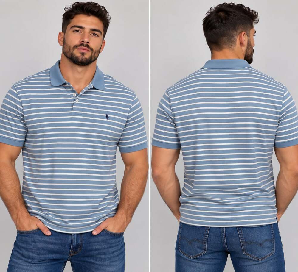 Polo Ralph Lauren Striped Polo Size XL Blue